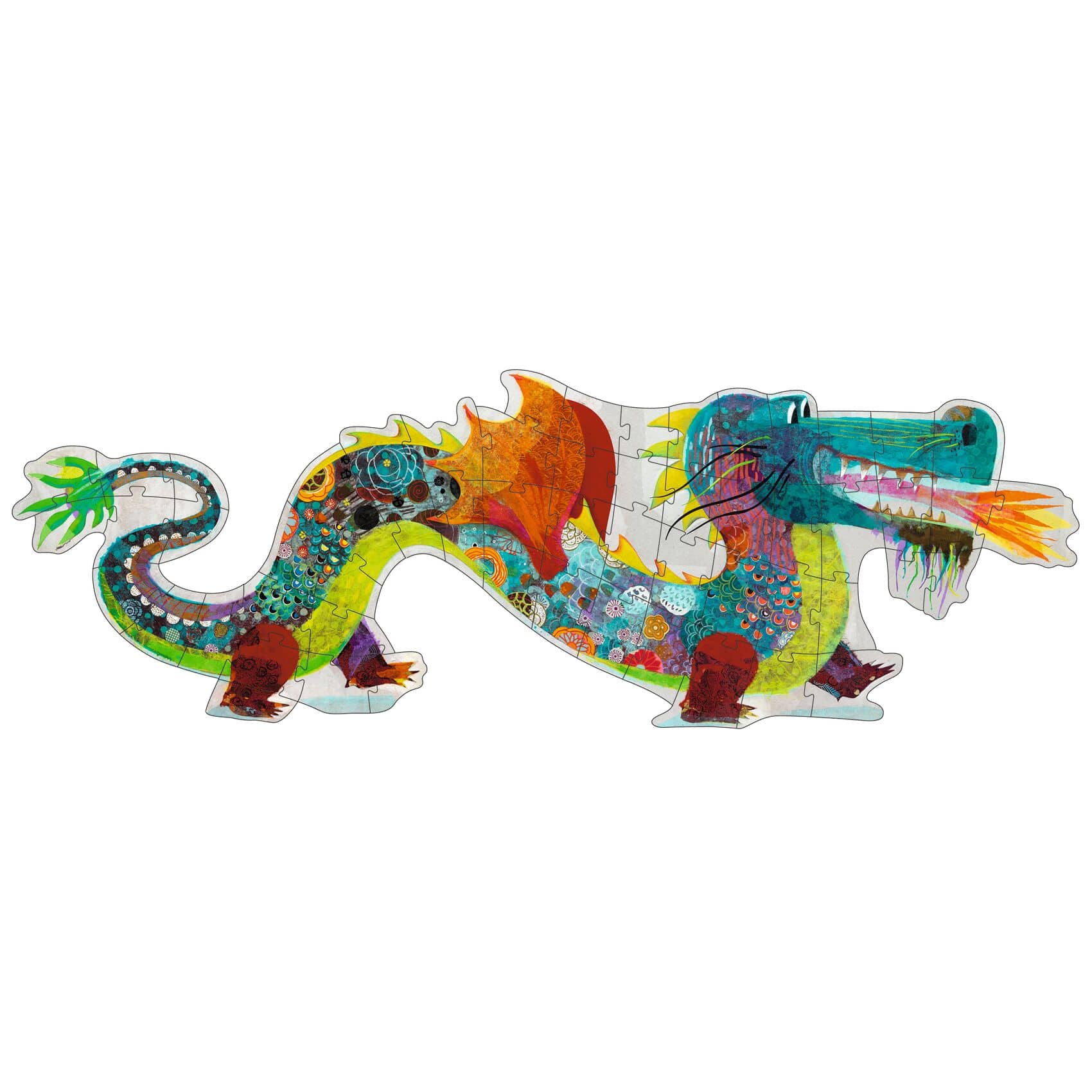 Léon le dragon Puzzle géant 58 pièces – Djeco – Image 2