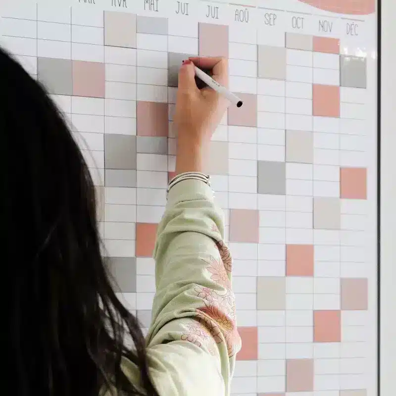 Calendrier mural magnétique Planning annuel terracotta – Ferflex – Image 2