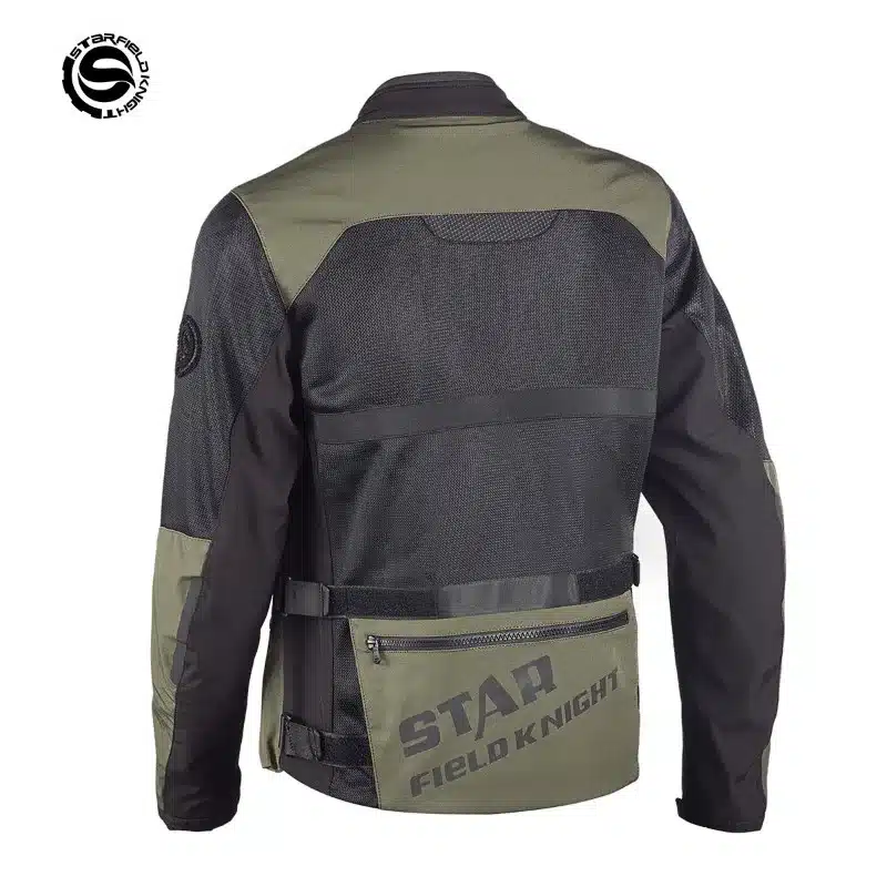 Veste moto homme Star Field respirante été – Maille légère avec protections renforcées, multiples poches, idéale conduite par temps chaud – Image 6