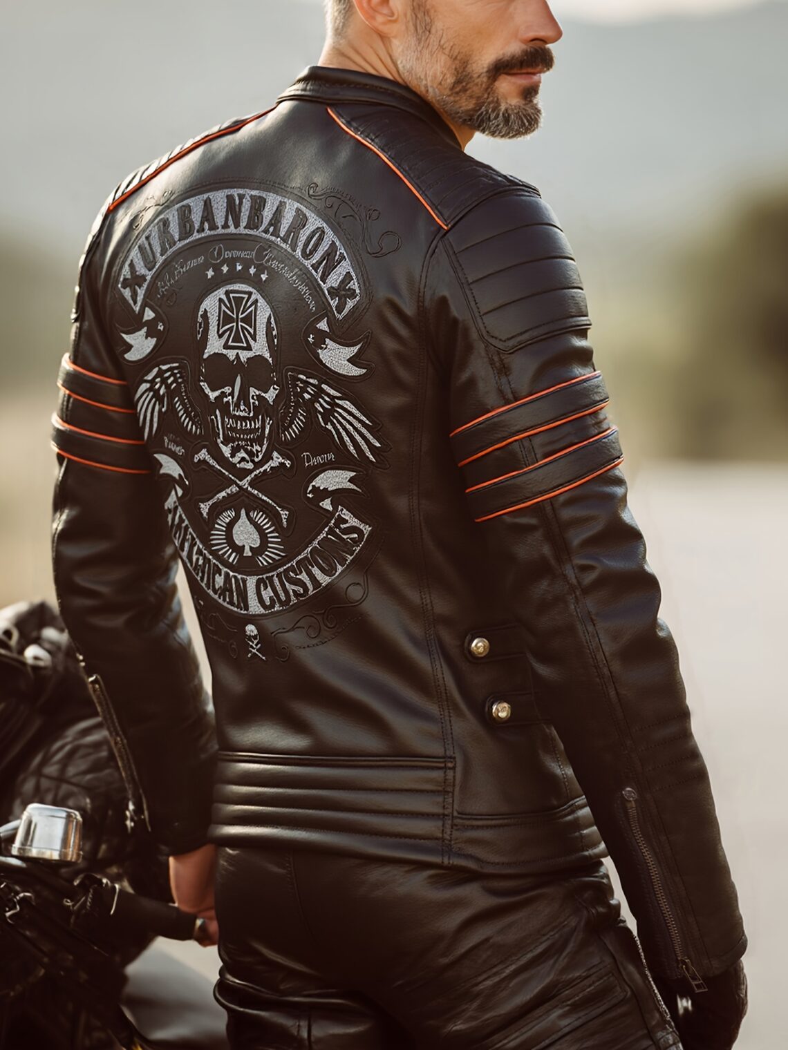 Blouson homme 2025 coupe-vent noir style motard moderne – veste automne hiver tendance – Image 3