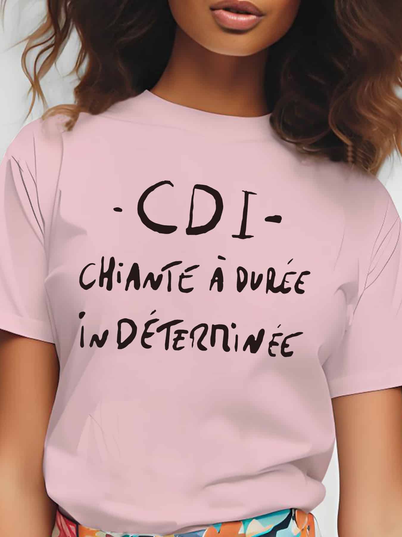 T-shirt femme humour « CDI Chiante à Durée Indéterminée » – Image 3